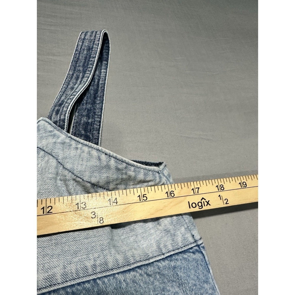 GAP Boho Patchwork Denim Mini Dress Button Up 100… - image 4